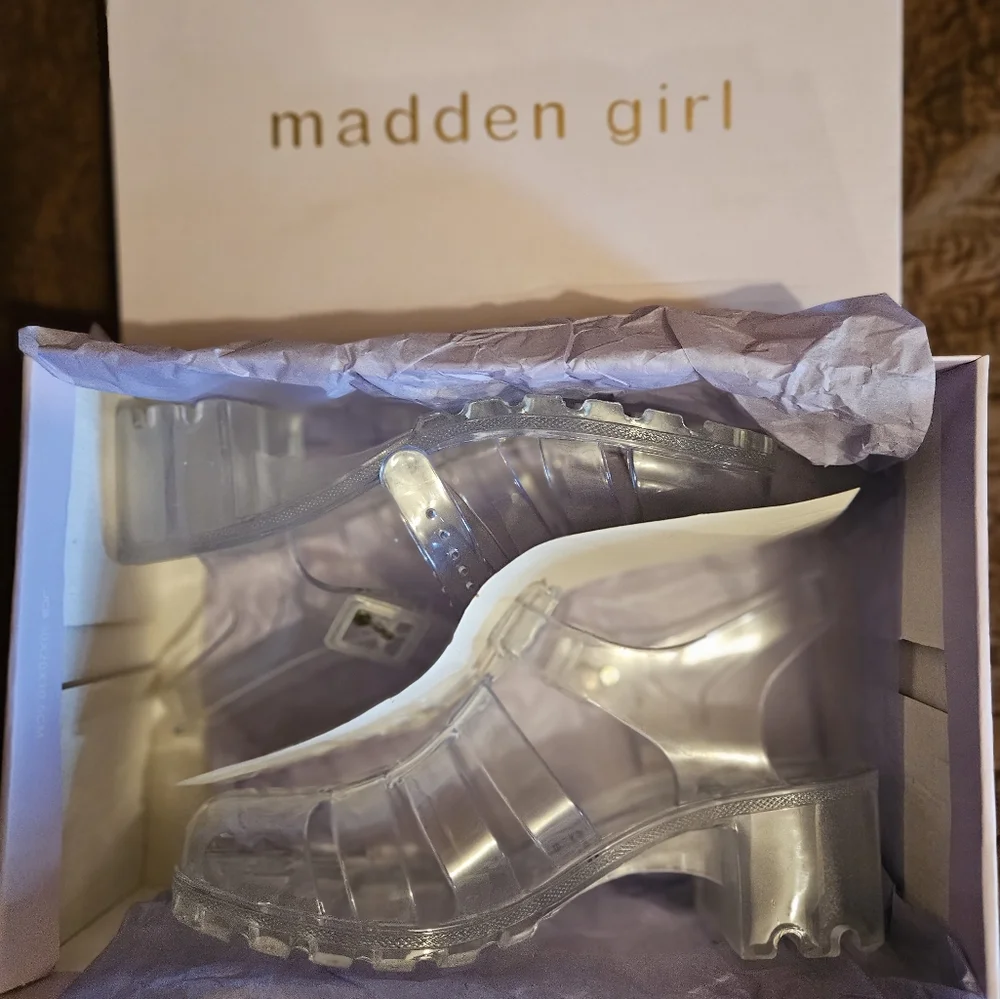 Madden Girl Escape Clear Jelly Sandals size 9 - Picture 6 of 6